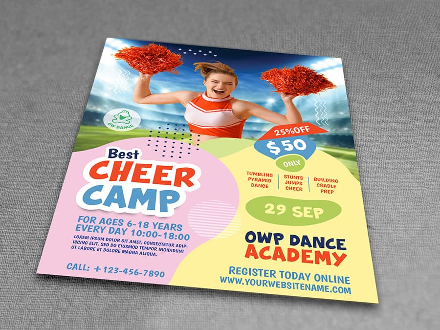 Cheer Camp Flyer Template