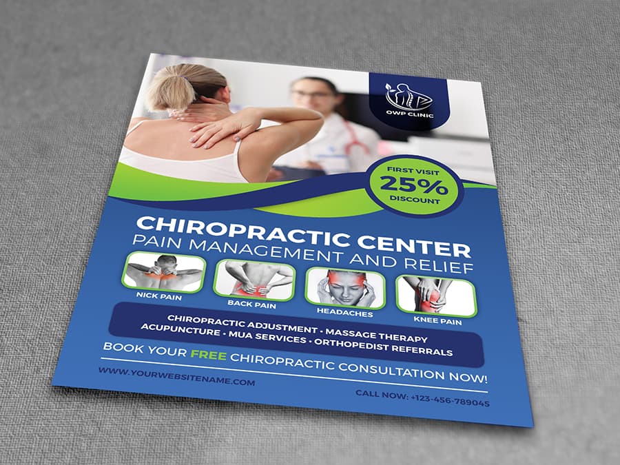 Chiropractic Services Clinic Flyer Template