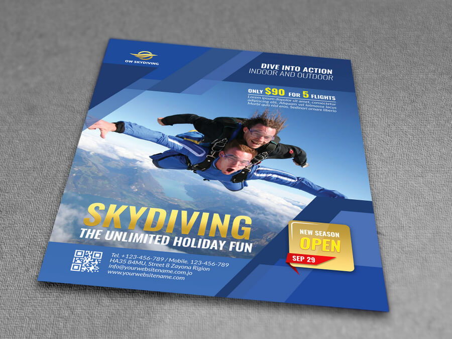 Skydiving Flyer Template