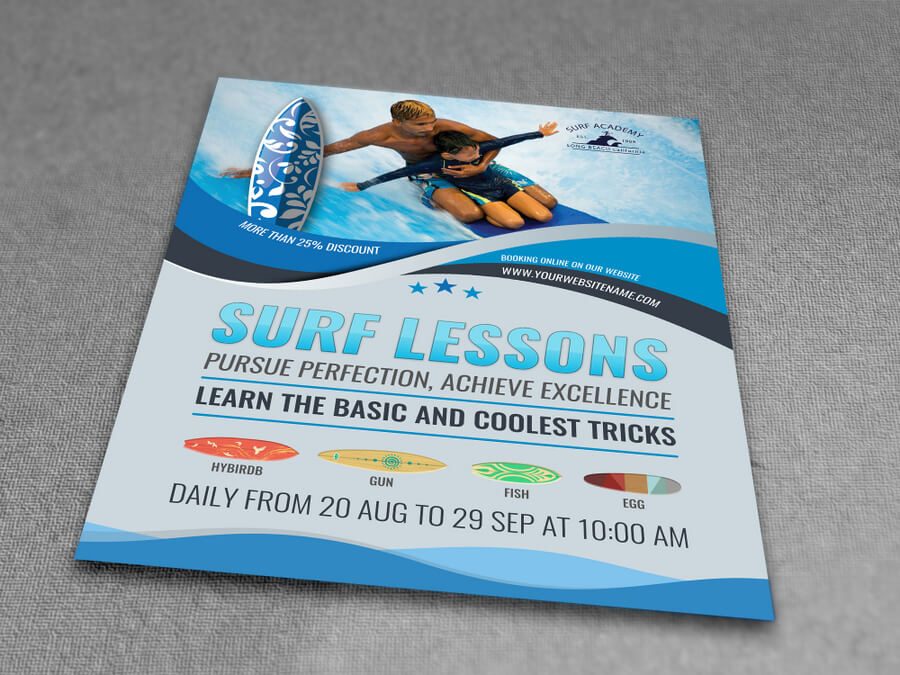 Surf Training Flyer Template