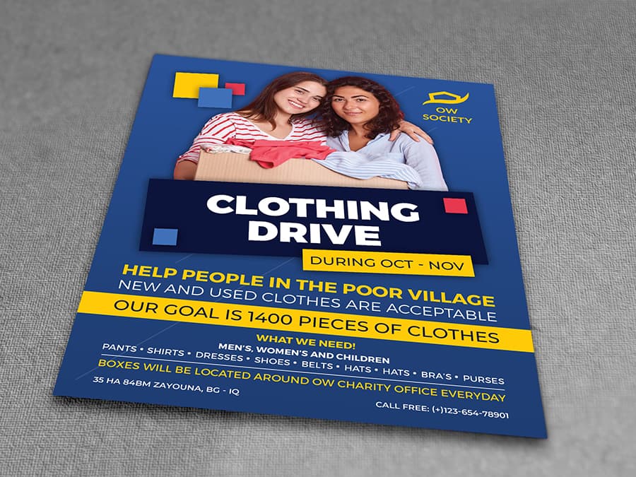 Homeless Clothing Drive Flyer Template
