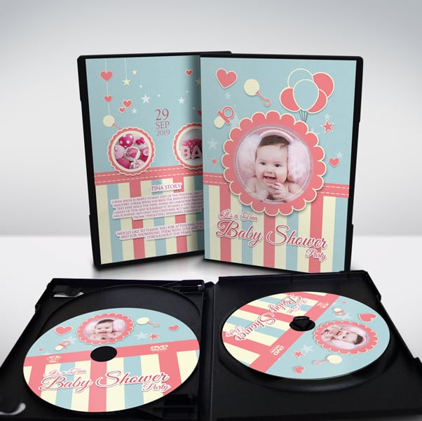 Baby Shower Party DVD Cover Template
