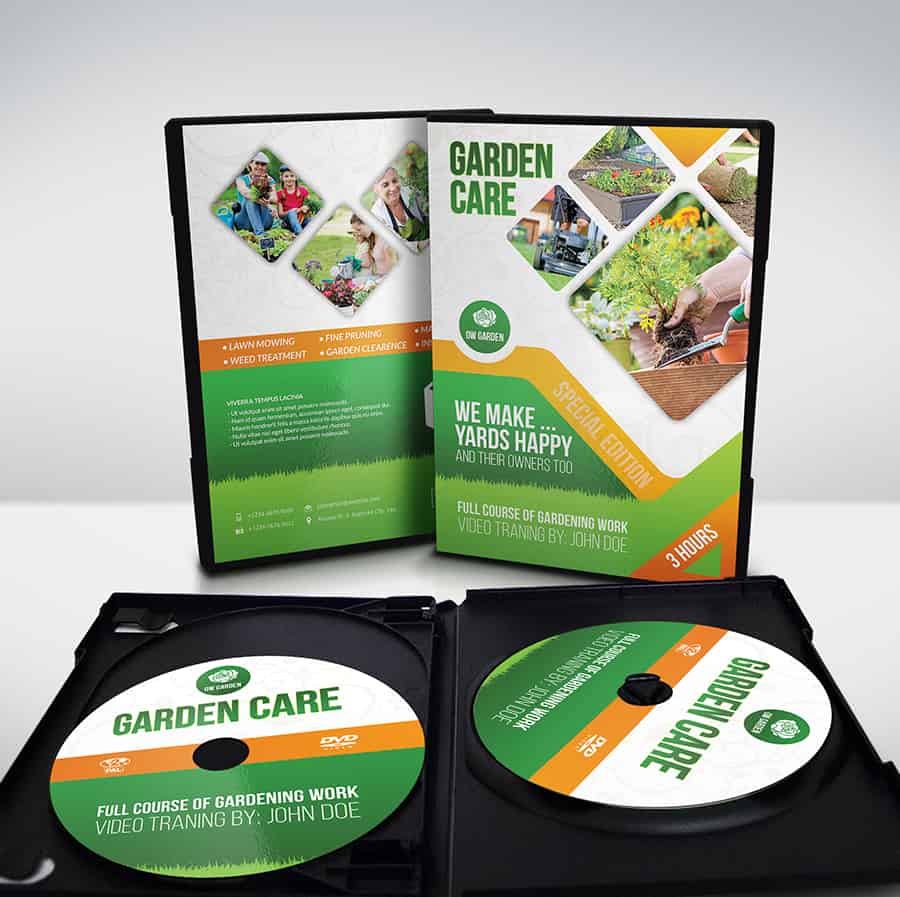 Garden Care DVD Cover and Label Template
