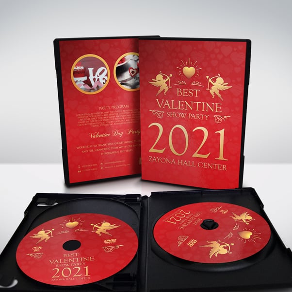 Valentine Day Party DVD Cover Template