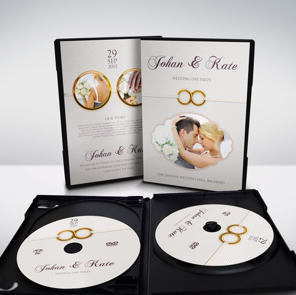 Wedding DVD Cover and Label Template